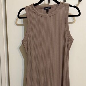 Express Ribbed Sleeveless Brown Dress. Excellent condition. Worn one.